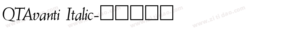QTAvanti Italic字体转换